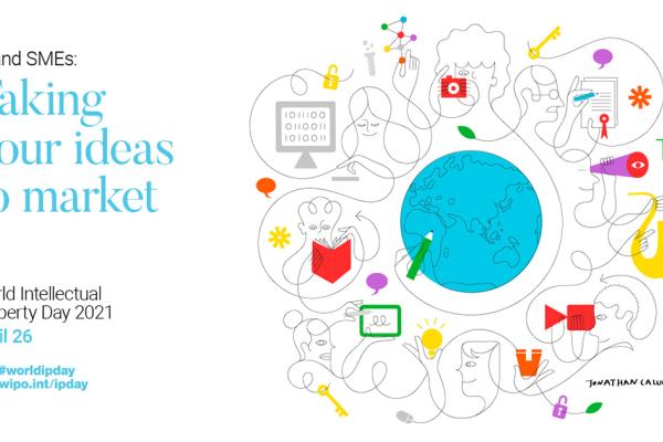 Taking your ideas to market.  World Intellectual Property Day 2021 April 26 #WorldIPDay logo